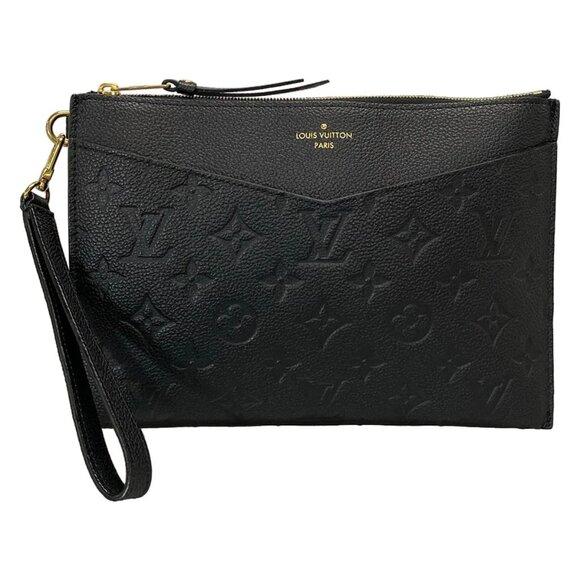LOUIS VUITTON Pochette Melanie MM Noir Monogram Empreinte - 910-082325 - Picture 1 of 14